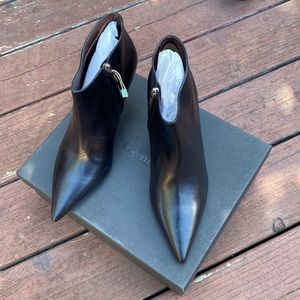 Calvin Klein black leather booties US 8.5